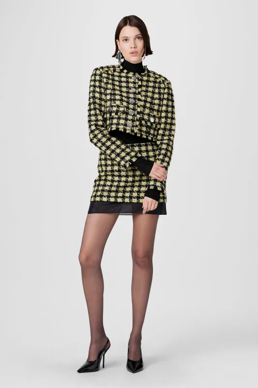 SPENCER TWEED ORGANZA MINI SKIRT made by Toccin