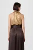 Hattie Sleeveless Metallic Blouse sold by Toccin