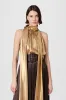 Hattie Sleeveless Metallic Blouse sold by Toccin