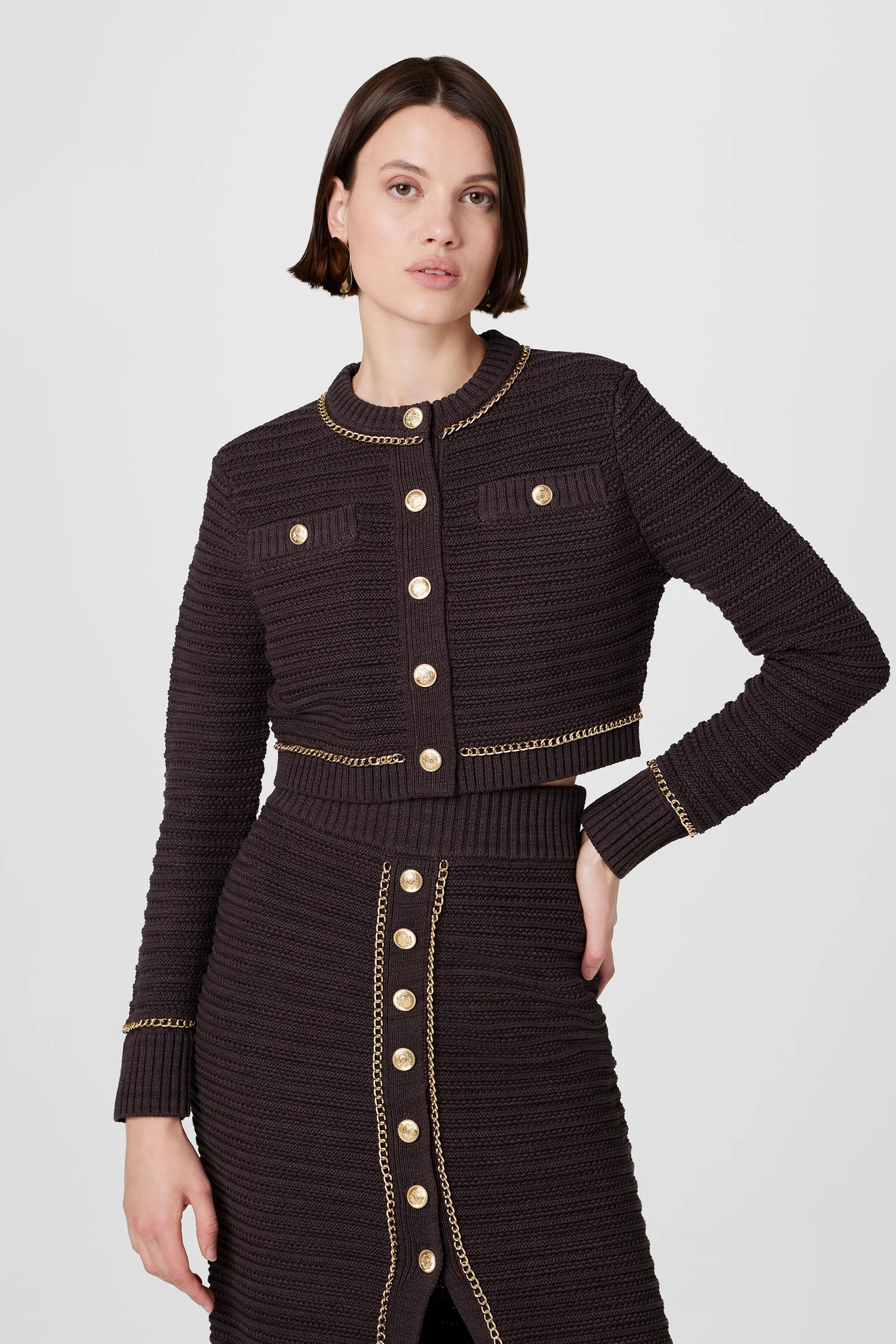 Miller Pointelle Chain Cardigan sold by Toccin product image thumbnail 2