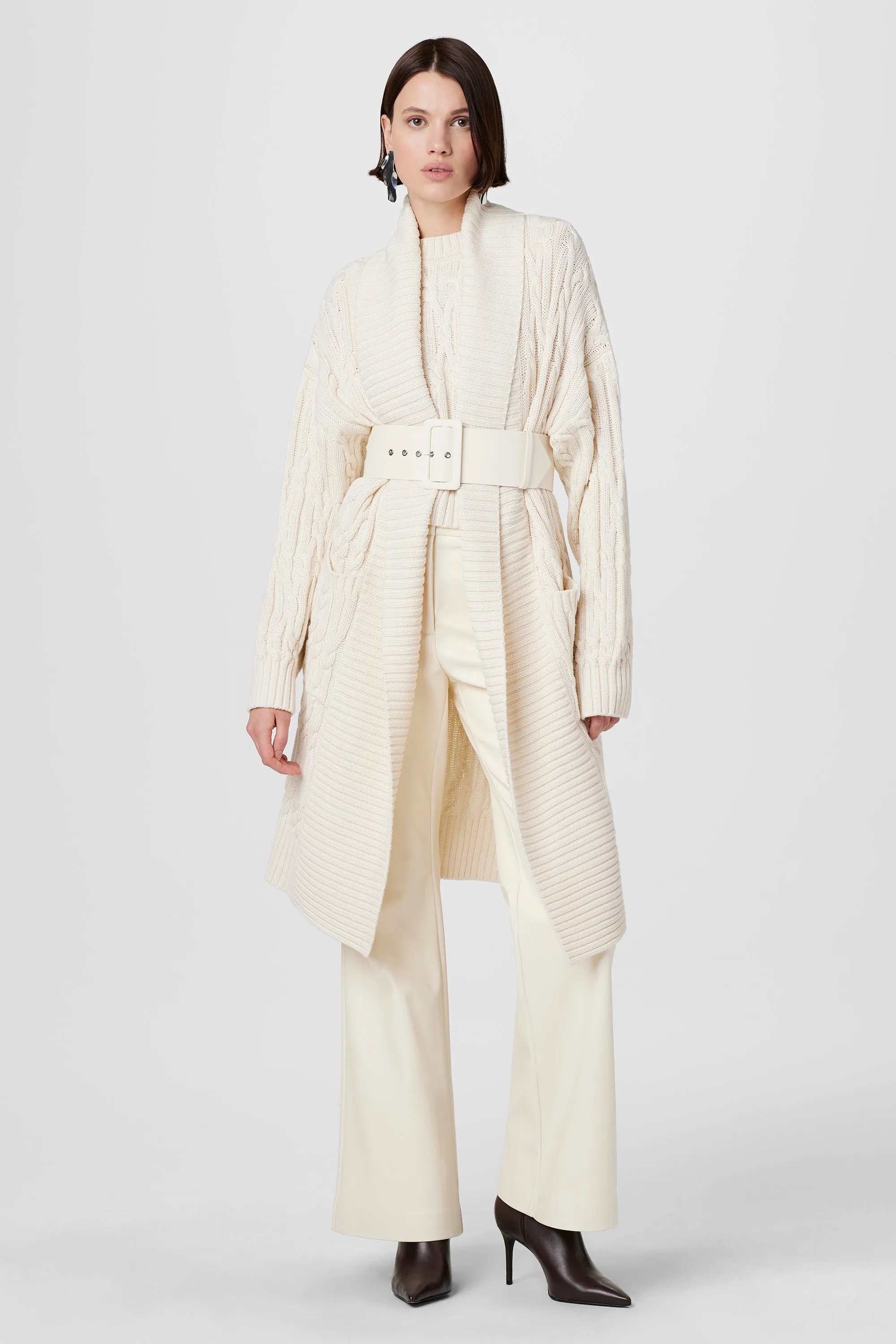 Olivia Cable Knit Cardigan sold by Toccin