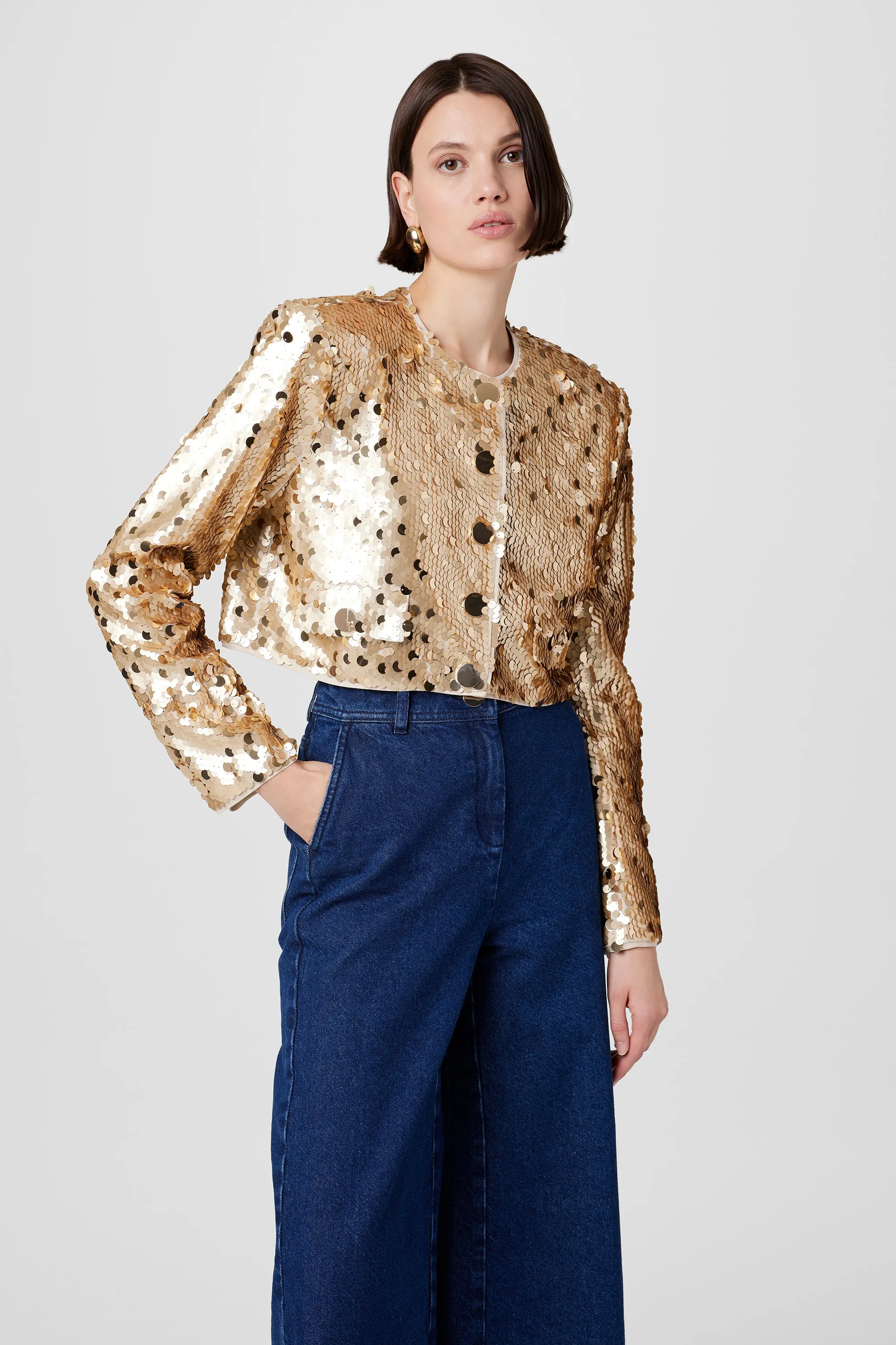 JONES CREW NECK SEQUIN JACKET sold by Toccin product image thumbnail 3