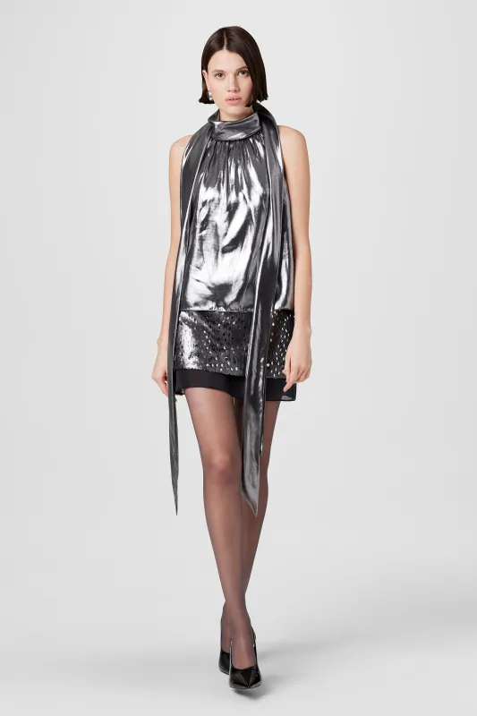 Spencer Metallic Organza Mini Skirt sold by Toccin