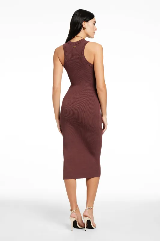 PIPER SLEEVELESS TIE-FRONT MIDI DRESS sold by Toccin