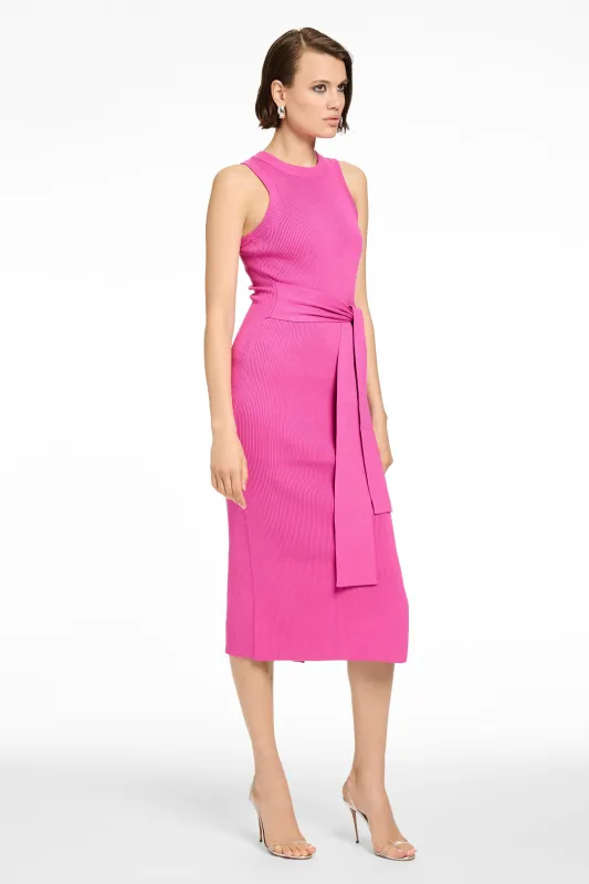 PIPER SLEEVELESS TIE-FRONT MIDI DRESS sold by Toccin