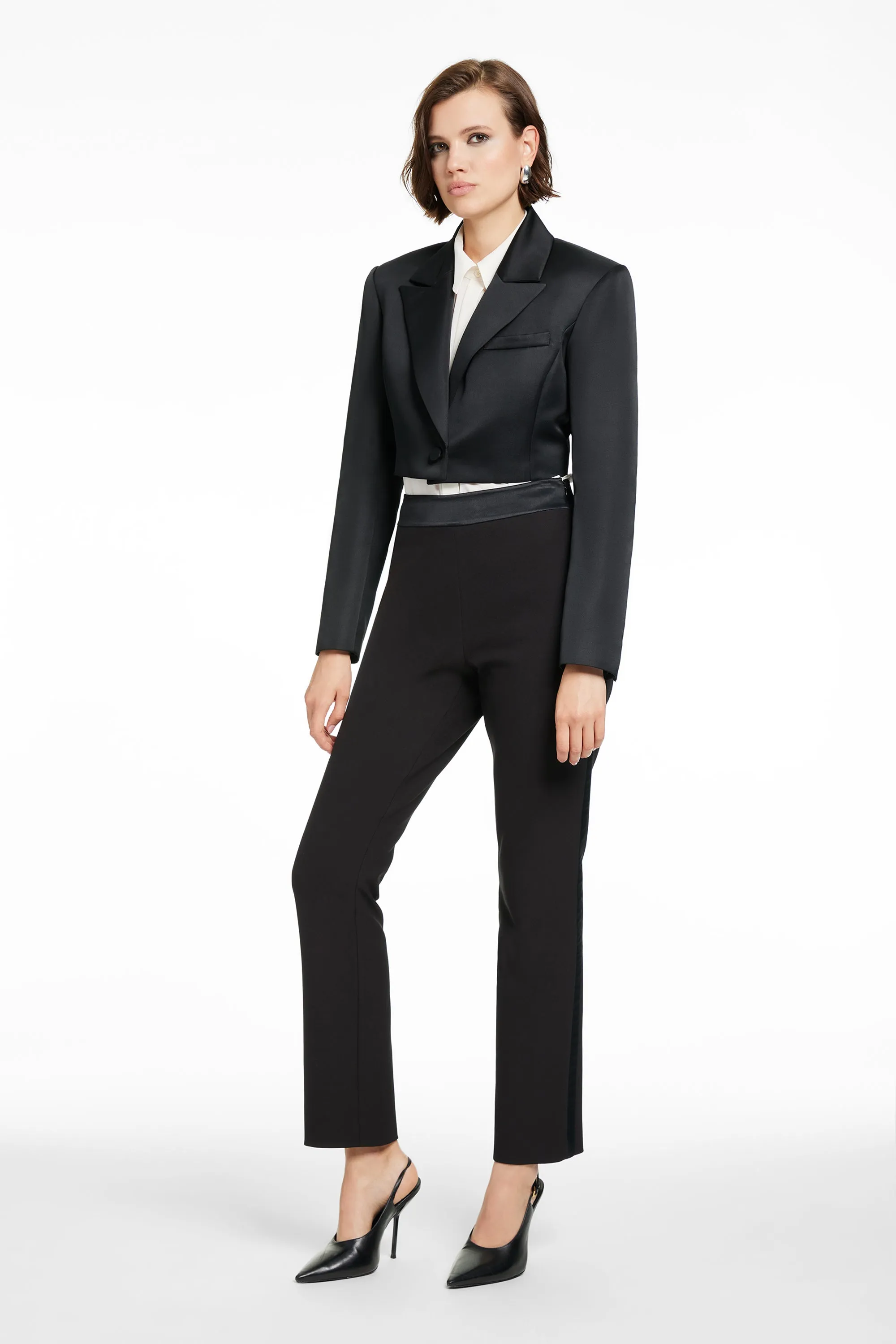 FREYA CROPPED TUXEDO BLAZER sold by Toccin product image thumbnail 3