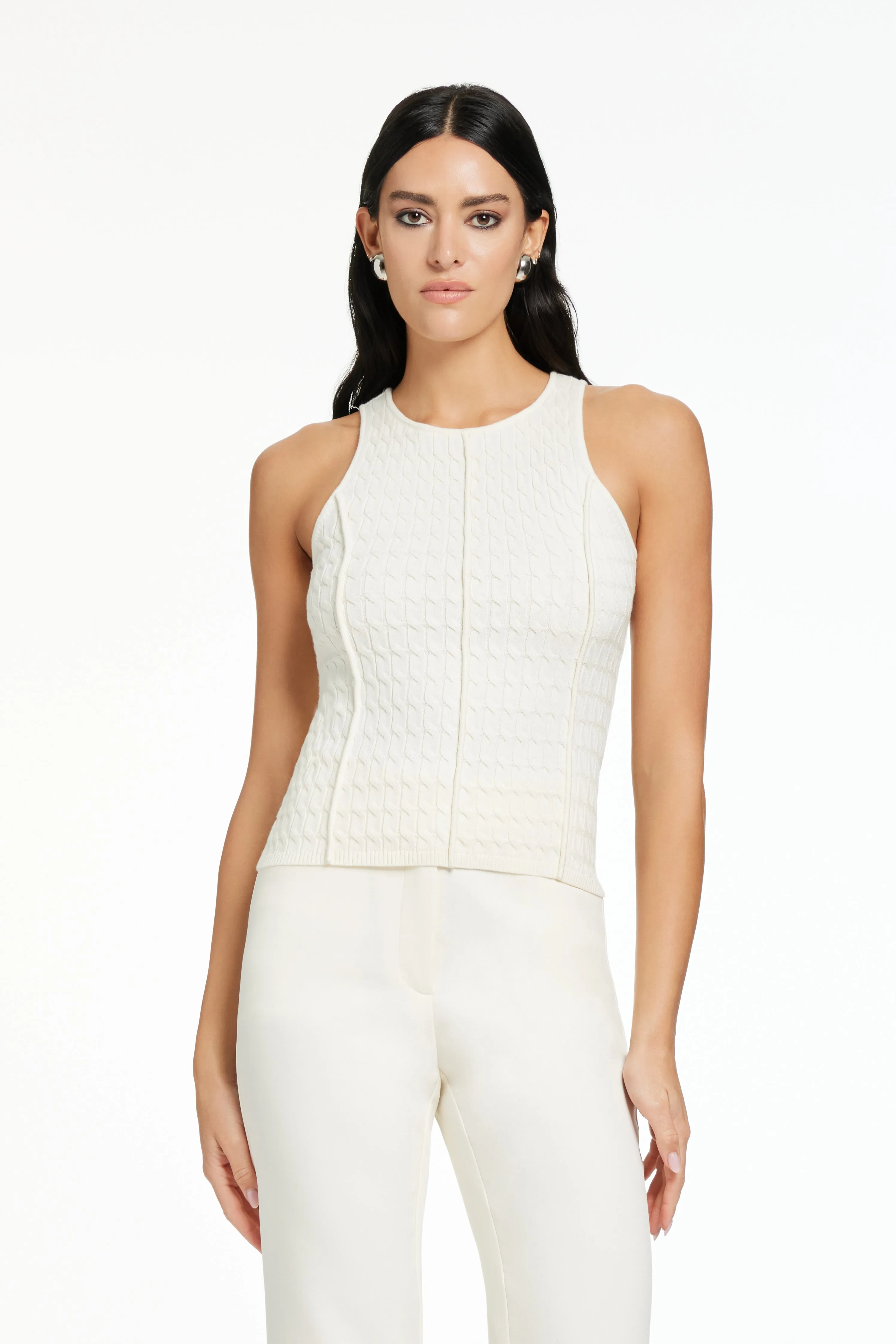 JOYCE SEAMED RACER TANK sold by Toccin