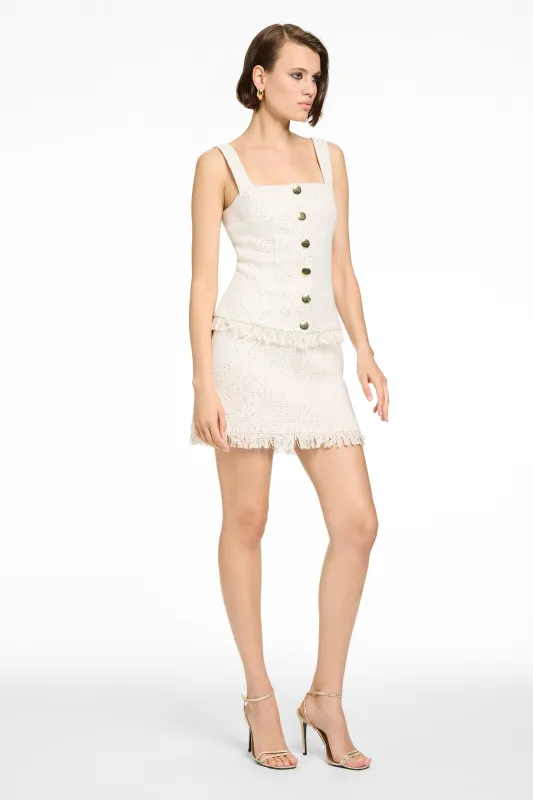 MARIS MINI SKIRT WITH FRINGE sold by Toccin