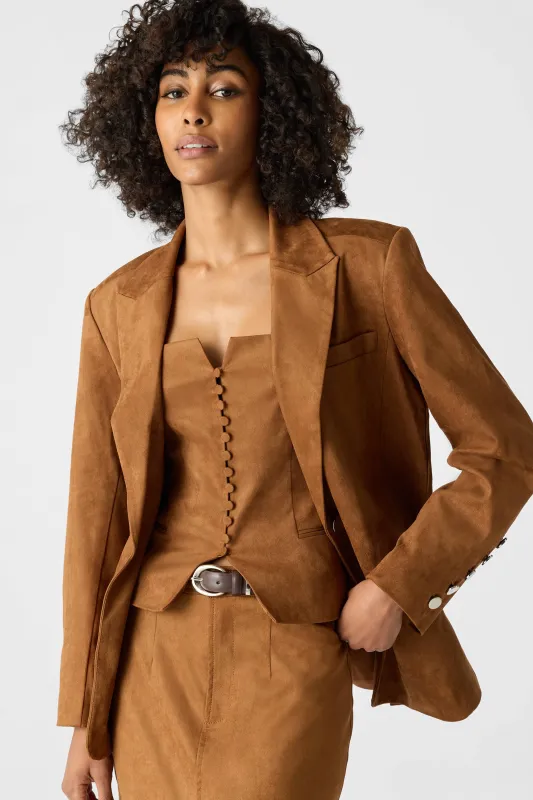 ARIANA SCULPTED SLEEVELESS BUTTON-FRONT TOP sold by Toccin