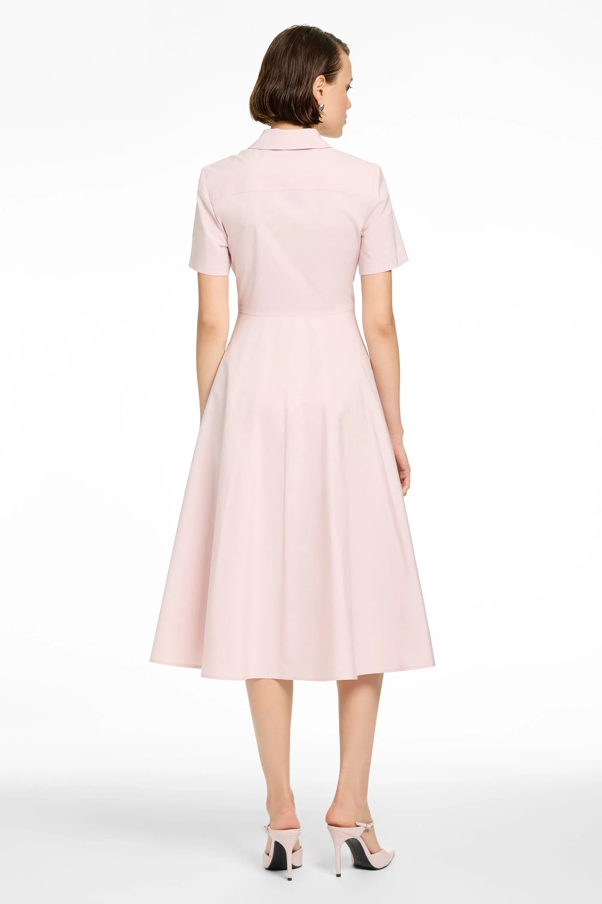 MEGAN SHORT SLEEVE TIE-FRONT MIDI SHIRT DRESS sold by Toccin product image thumbnail 3