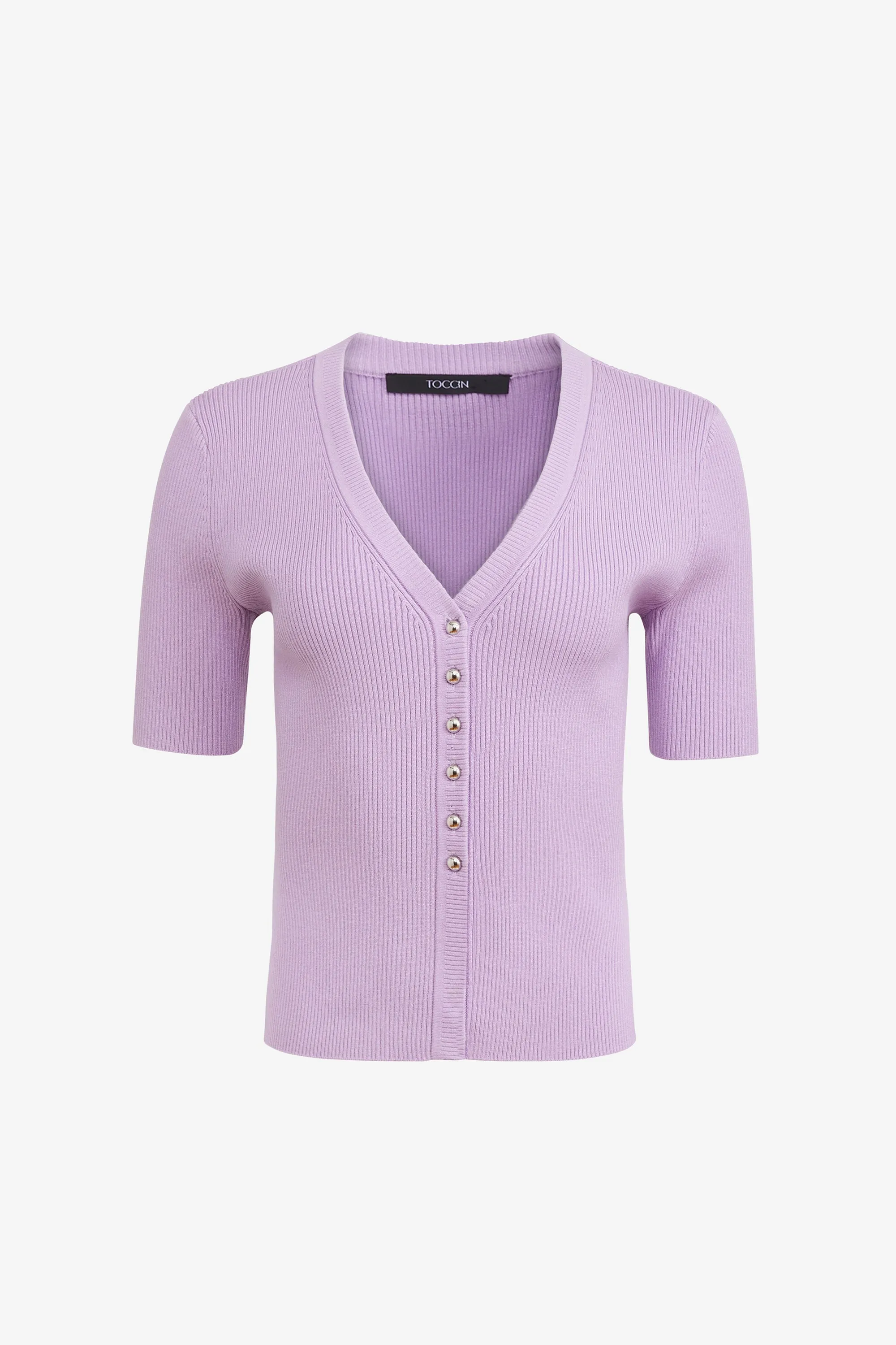 CHARITY BUTTON FRONT SHORT SLEEVE TOP sold by Toccin