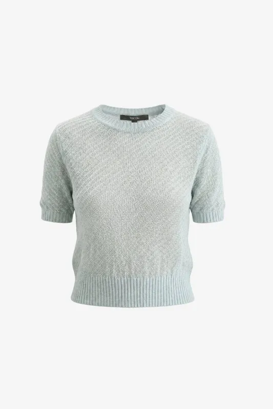 MERRYN SHORT SLEEVE SWEATER made by Toccin