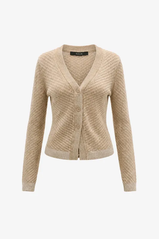 BOBBY V-NECK CARDIGAN made by Toccin
