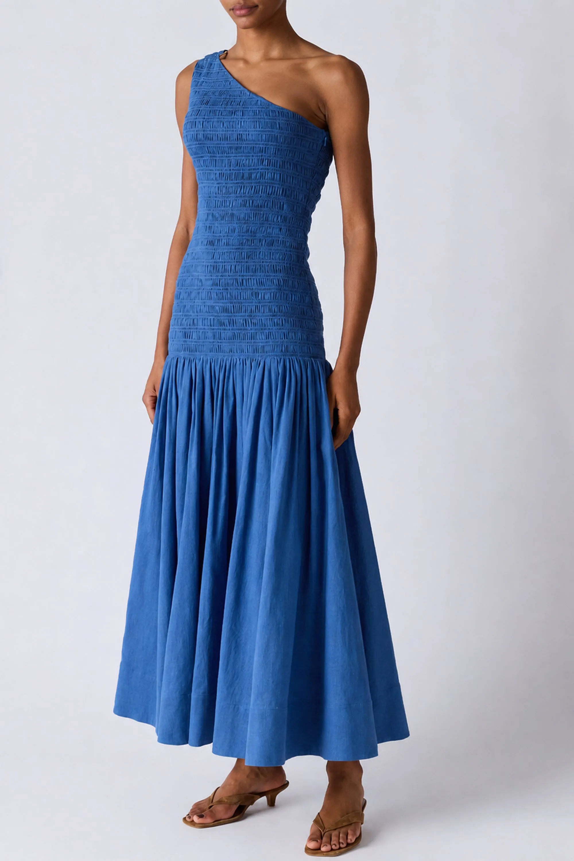 DARLENE ONE SHOULDER SMOCKED MAXI DRESS sold by Toccin product image thumbnail 3