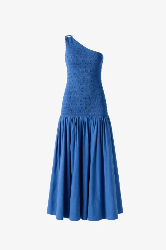 DARLENE ONE SHOULDER SMOCKED MAXI DRESS made by Toccin