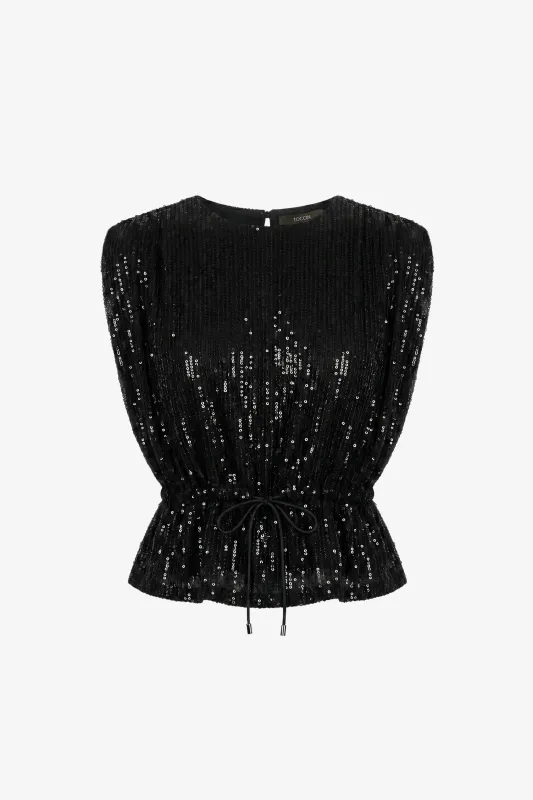 TALON STRONG SHOULDER TOP made by Toccin
