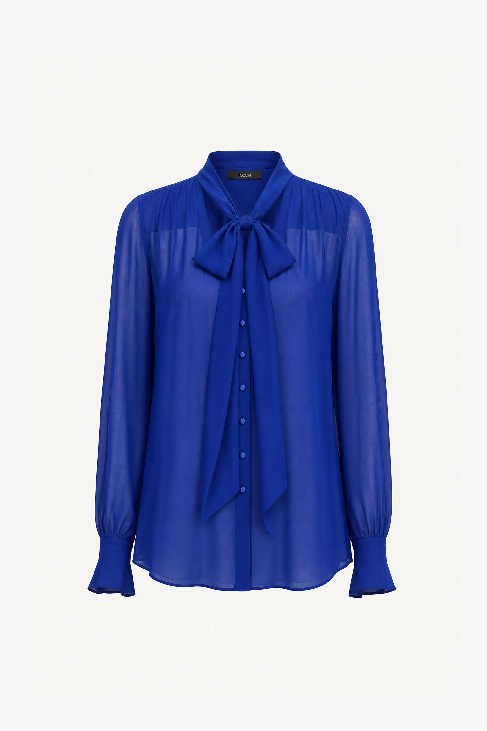 KAILA TIE NECK BUTTON-FRONT BLOUSE sold by Toccin product image thumbnail 2