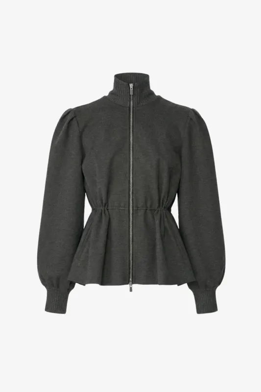 IDA ZIP FRONT JACKET WITH DRAWSTRING DETAIL made by Toccin