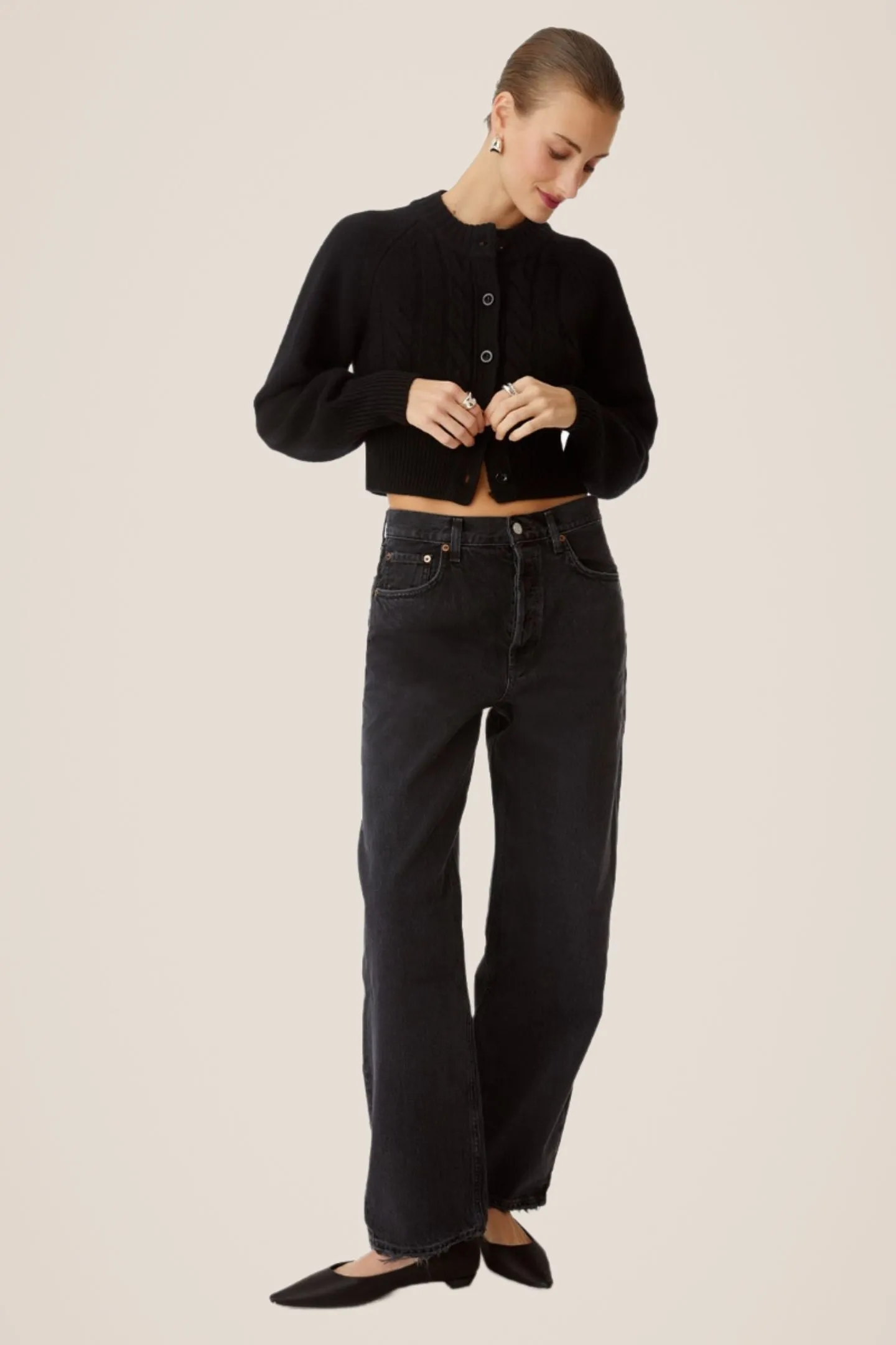 Rita Cashmere Cropped Cardigan sold by Toccin