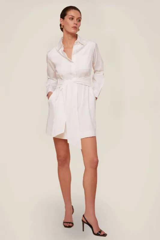 Tie-front Shirt Dress Optic sold by Toccin