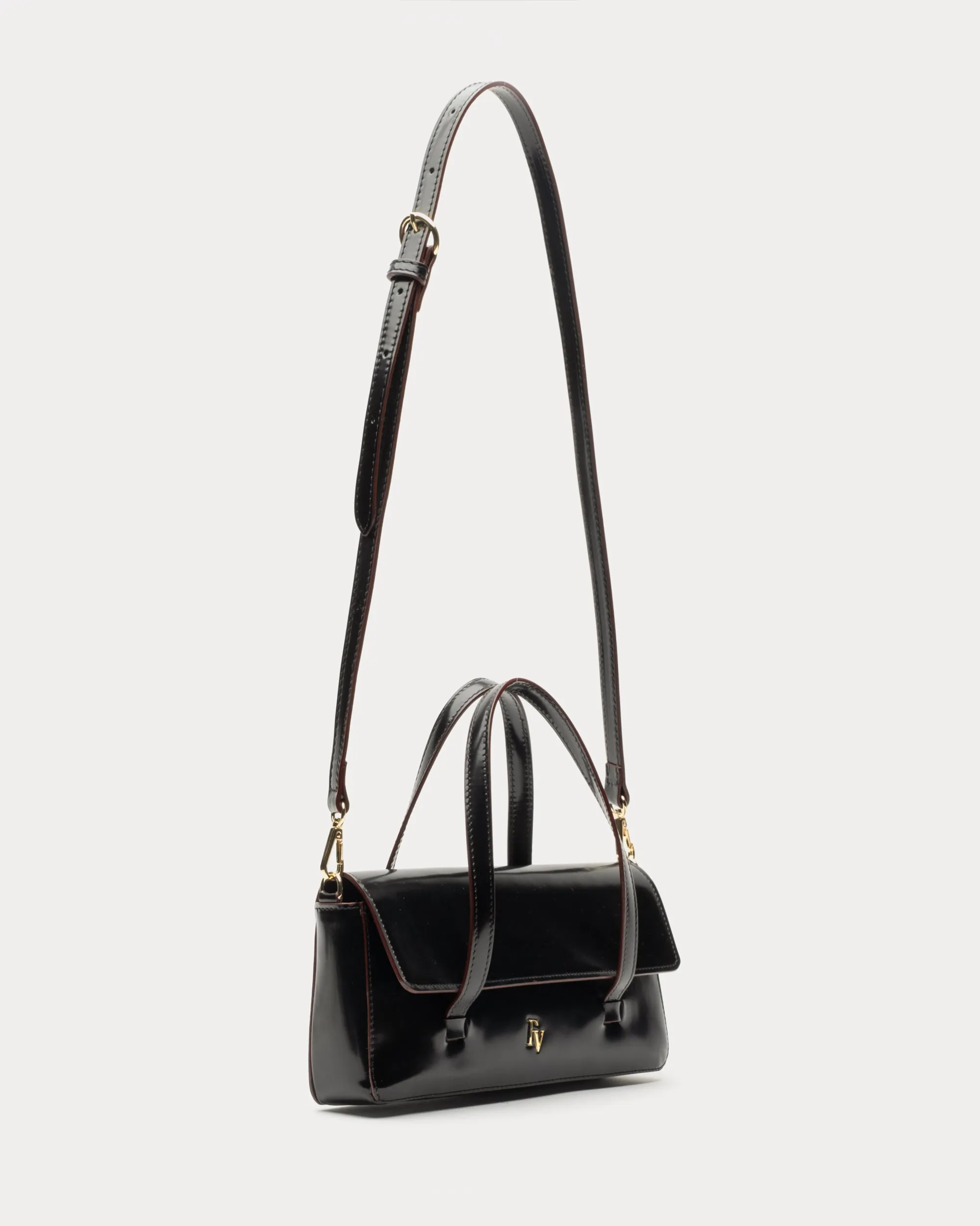 Small Slim Tote Spazzolato Black sold by Frances Valentine product image thumbnail 3