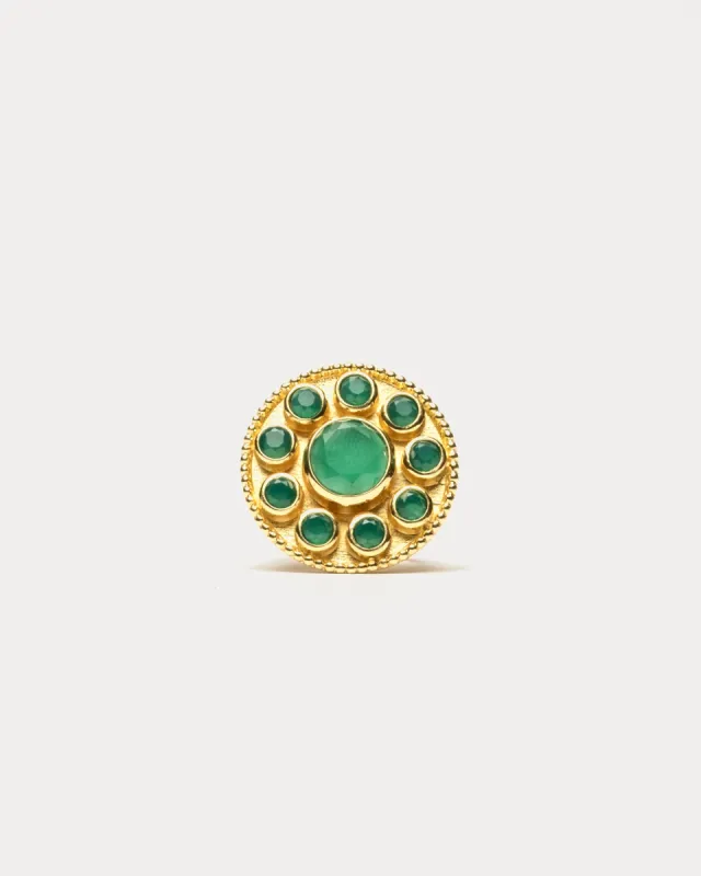 Arden Medallion Ring Green Onyx sold by Frances Valentine