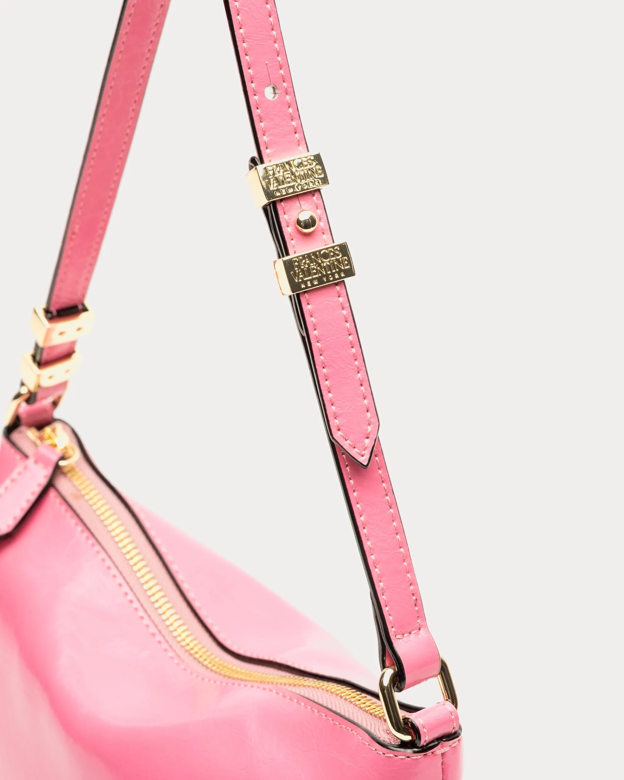 Freddie Shoulder Bag - Crinkled Leather Pink sold by Frances Valentine product image thumbnail 5