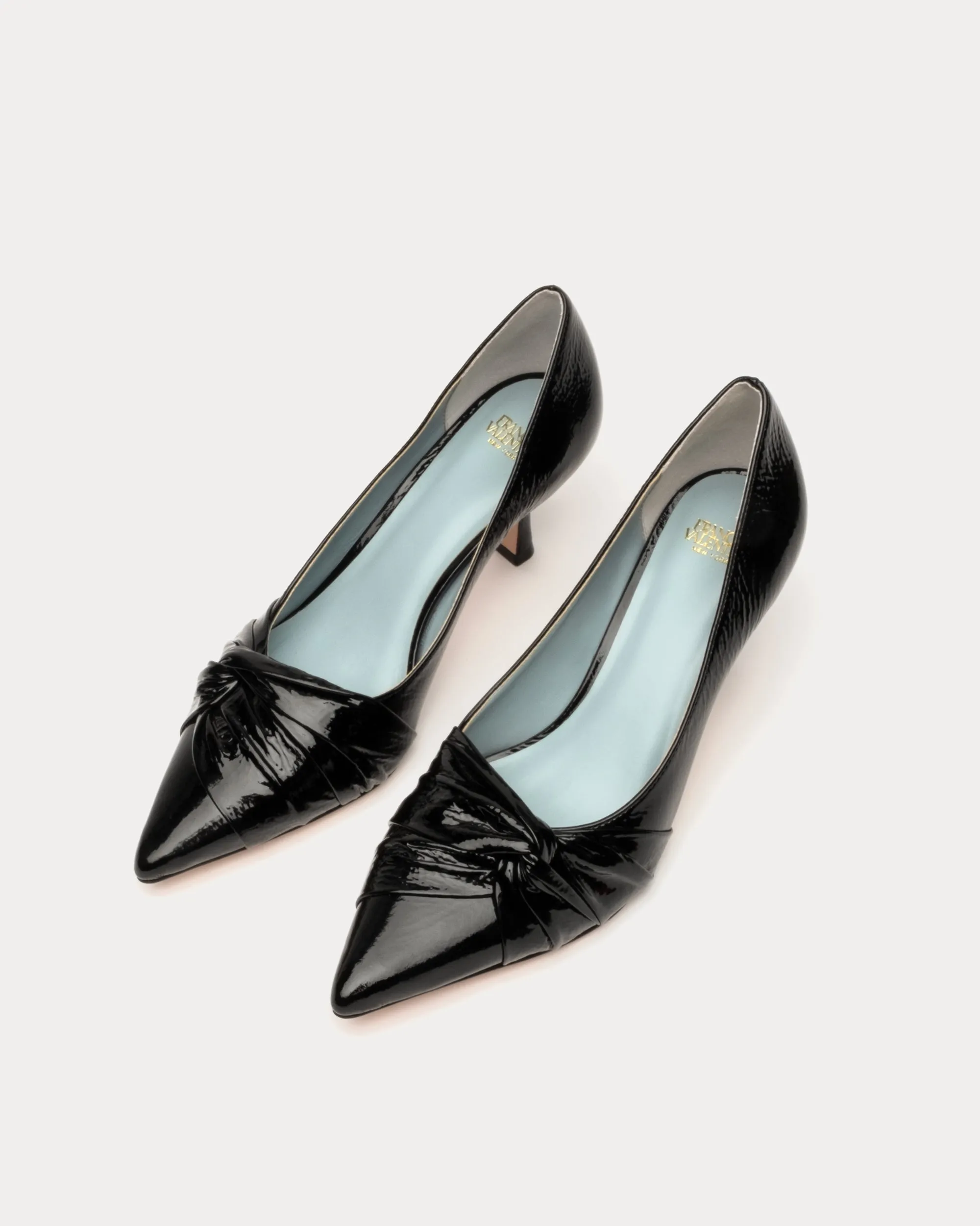 Knot Kitten Heel Crinkle Naplak Black sold by Frances Valentine product image thumbnail 5