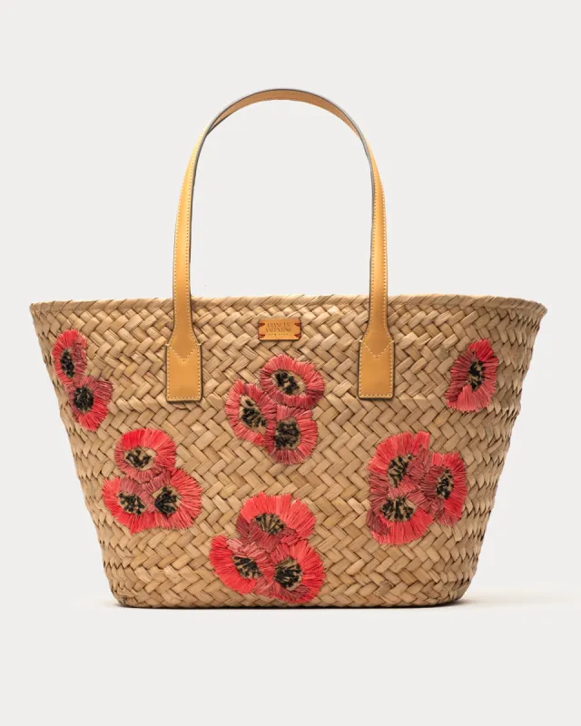 Tote w/Embroidery Poppy sold by Frances Valentine