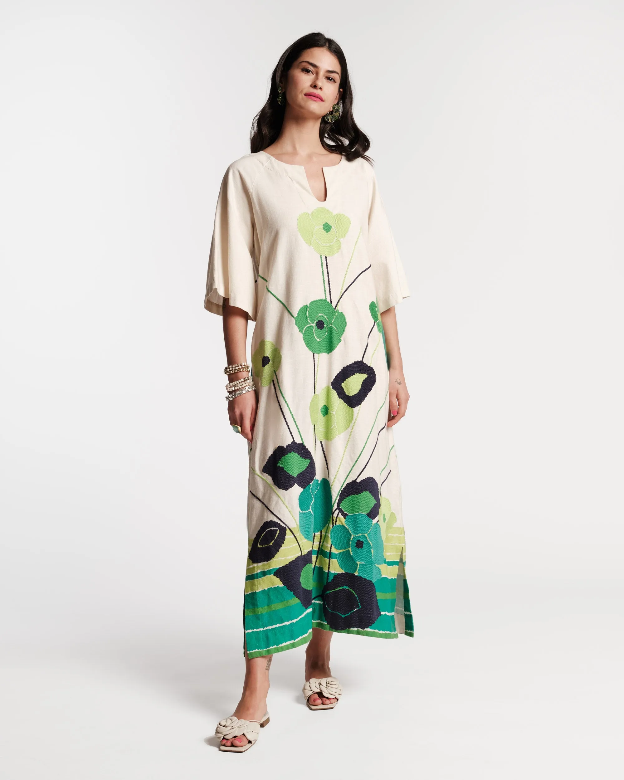 Dreamy Caftan Maxi - Grass is Greener sold by Frances Valentine