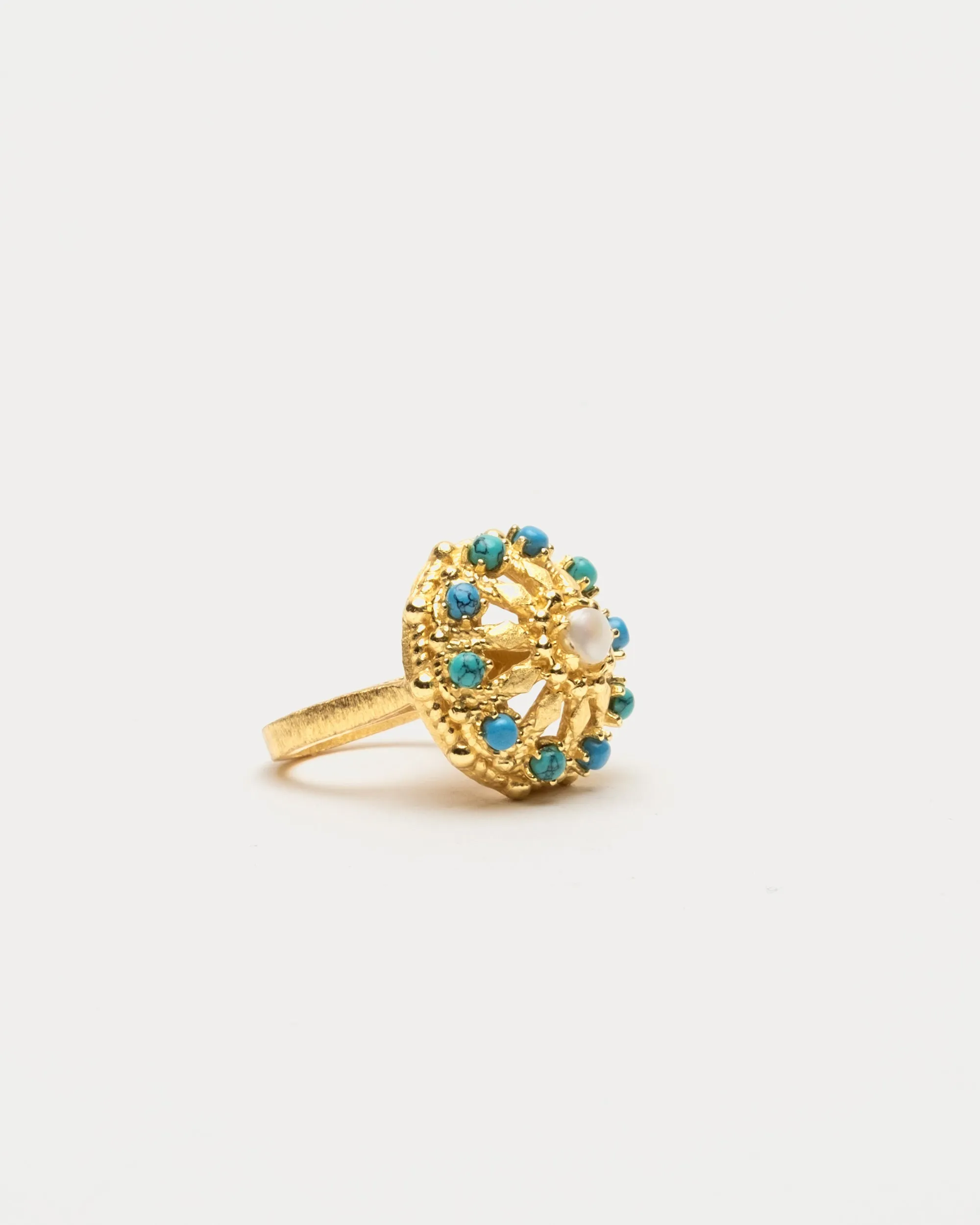 FV Vintage Coral Ring Blue sold by Frances Valentine product image thumbnail 3