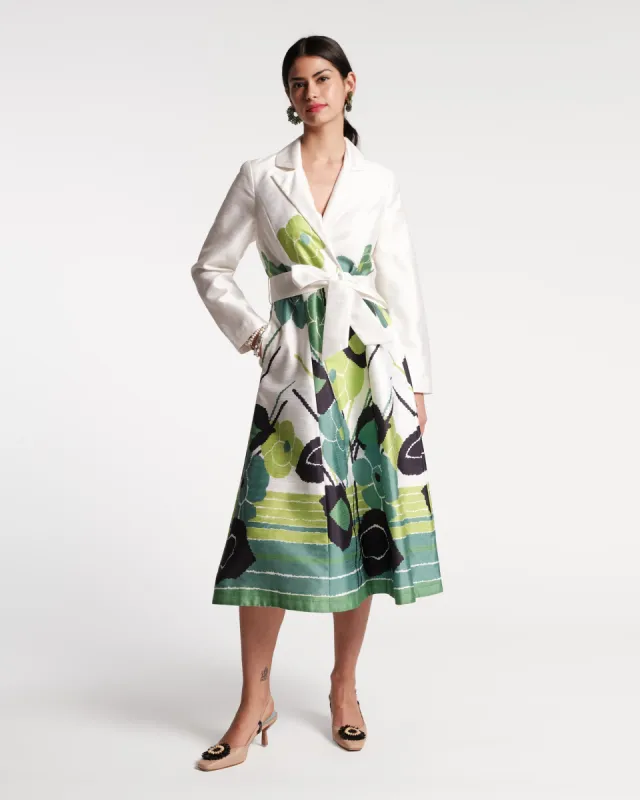 Lucille Wrap Dress - Grass is Greener made by Frances Valentine