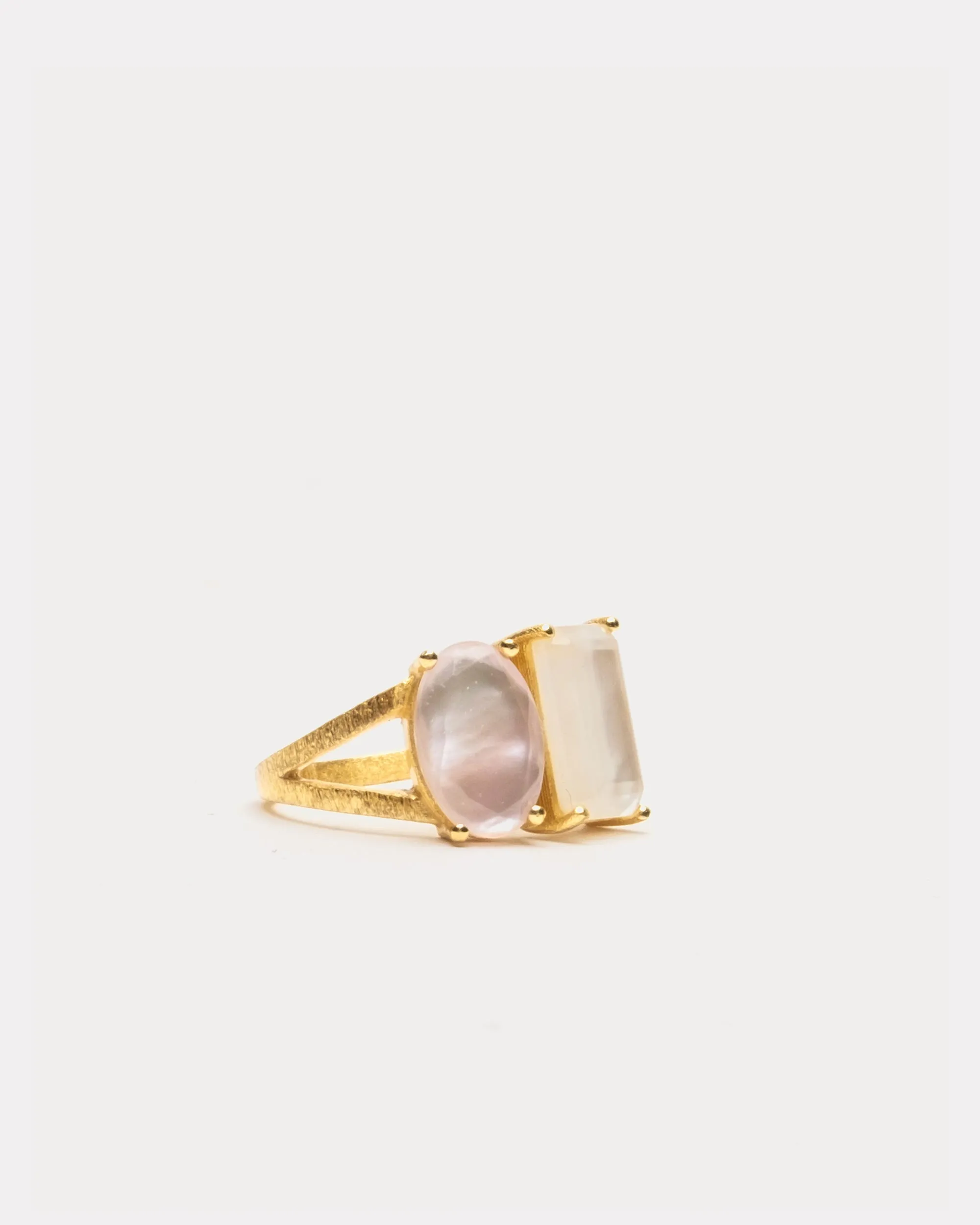 Mereda Ring Mother of Pearl Rose Quartz sold by Frances Valentine product image thumbnail 3