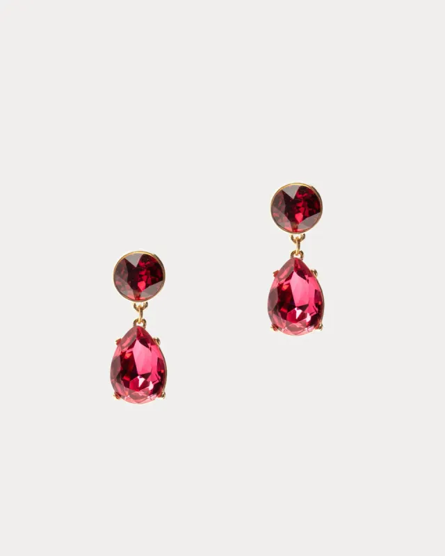 Teardrop Earring Pink Red sold by Frances Valentine