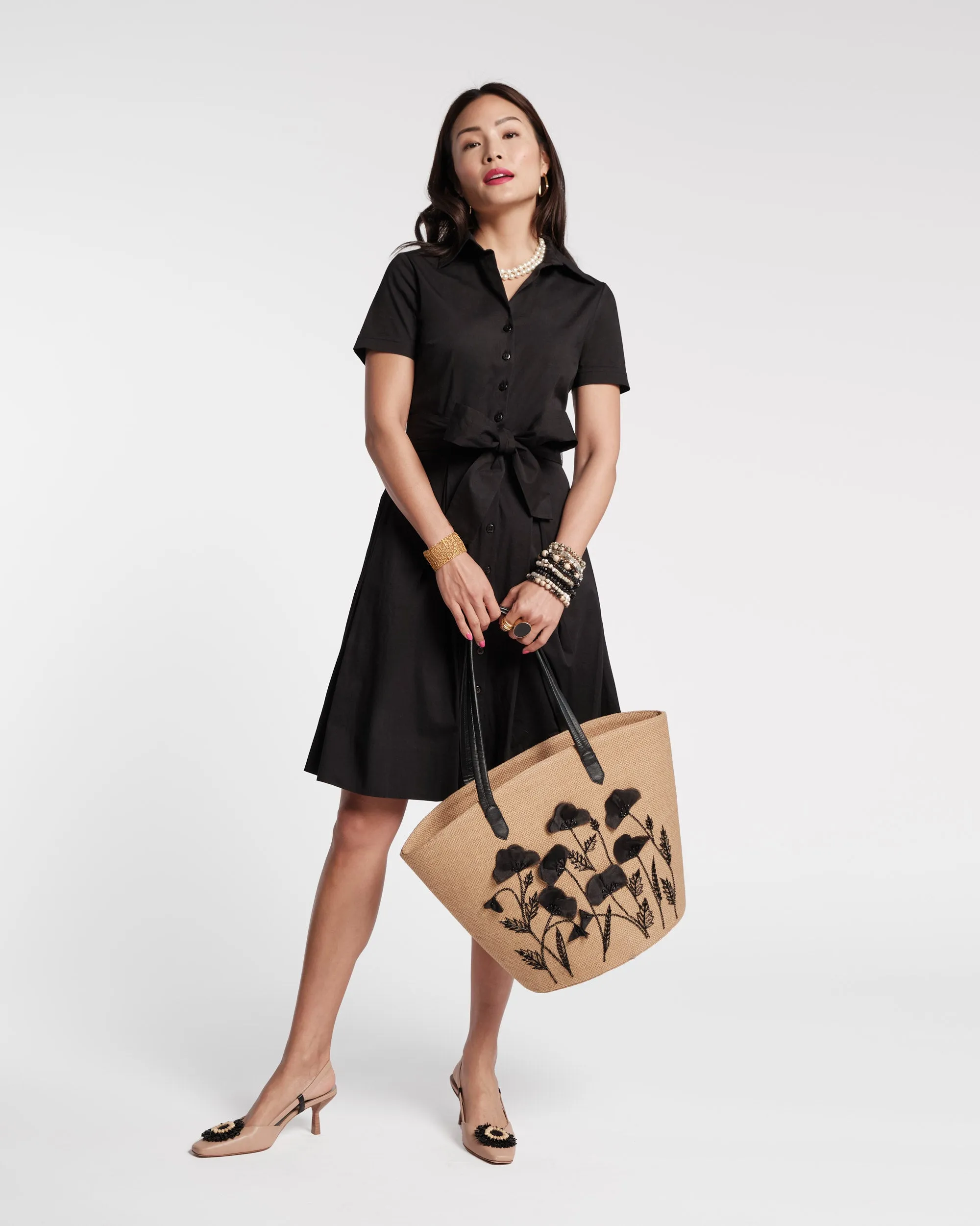 Bella Midi Dress Cotton Black sold by Frances Valentine product image thumbnail 2