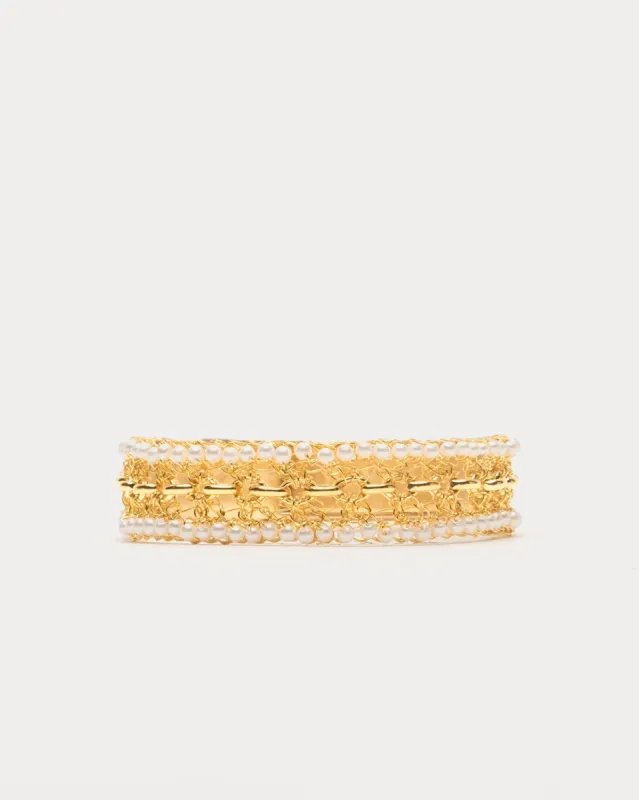 Flux Bracelet - Pearl Gold made by Lavish