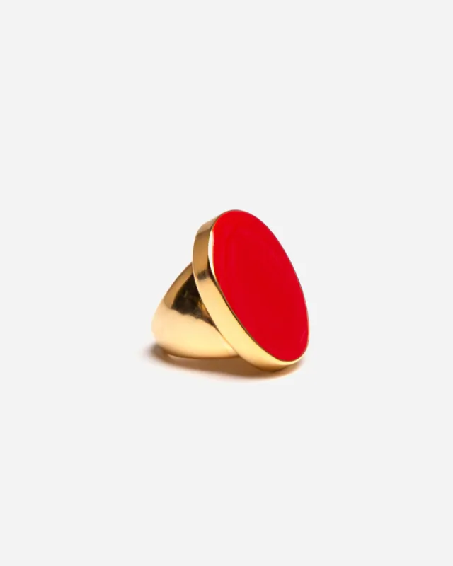 Enamel Palette Ring Red sold by Frances Valentine