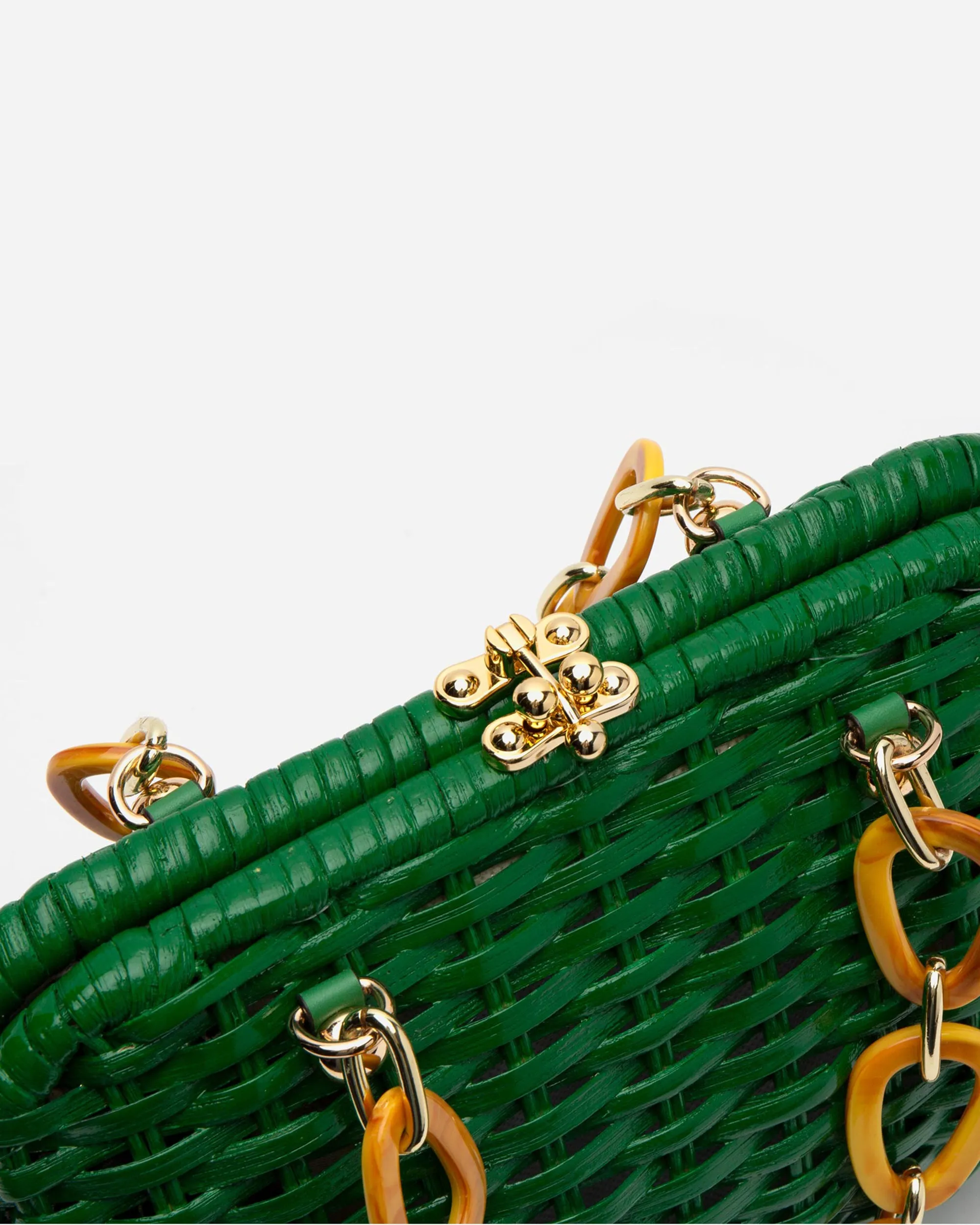 Hen Wicker Basket - Green sold by Frances Valentine product image thumbnail 4