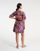 Doris Mini Dress Cotton Poplin Graphic Gerbera Print sold by Frances Valentine