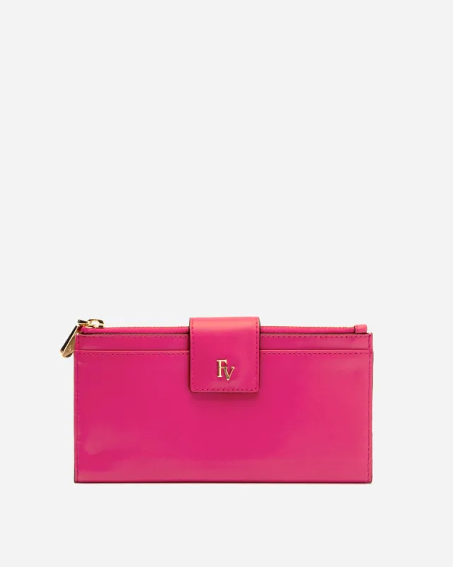 Double Slim Wallet Soft Nappa Pink Oyster sold by Frances Valentine