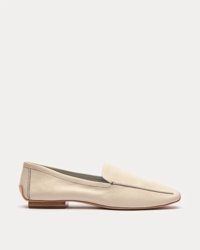 Elyce Loafer - Leather Oyster sold by Frances Valentine