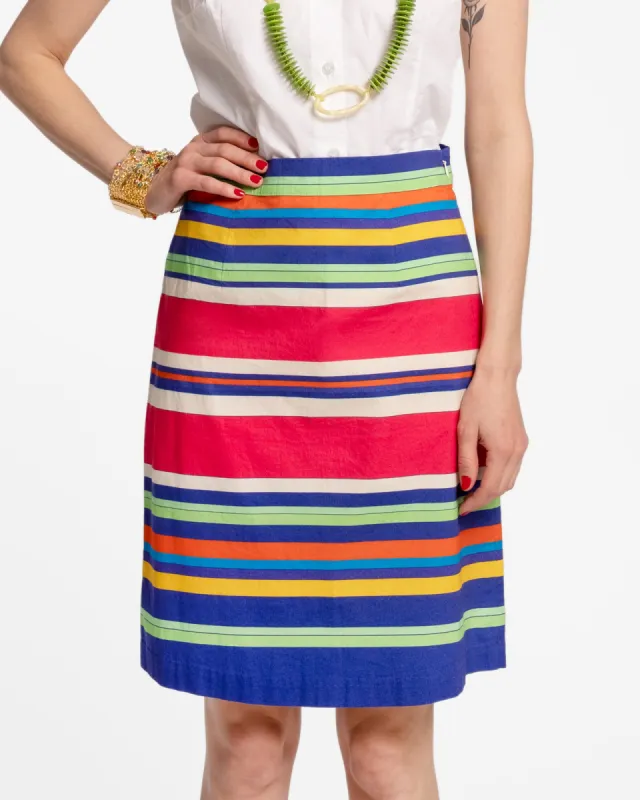 Slim Skirt Trixie Stripe Multi sold by Frances Valentine