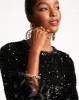 Regina Sequin Dress - Black sold by Frances Valentine