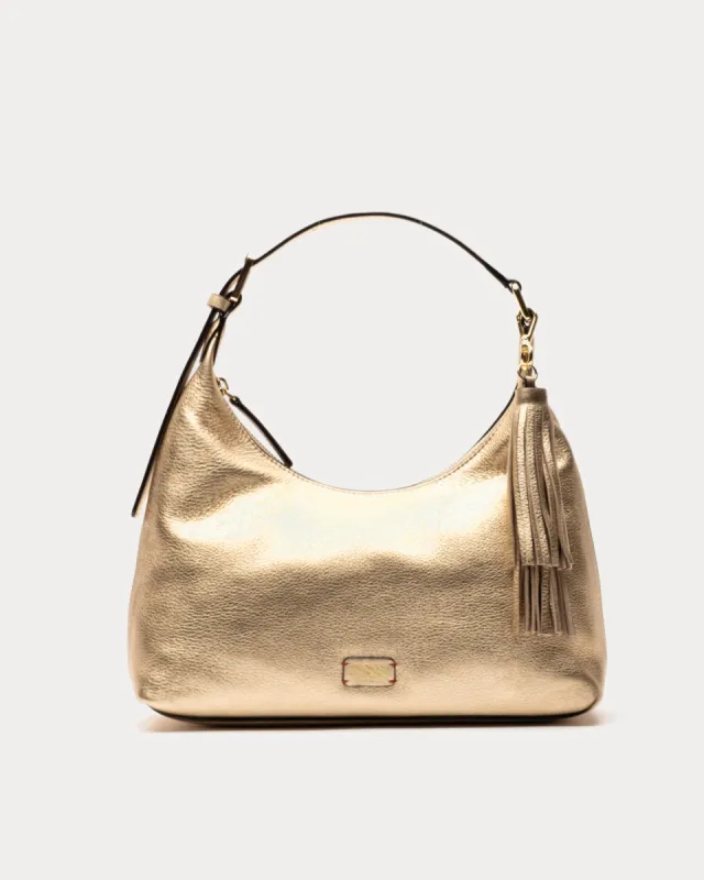 Iron Hobo Tumbled Leather Platino sold by Frances Valentine