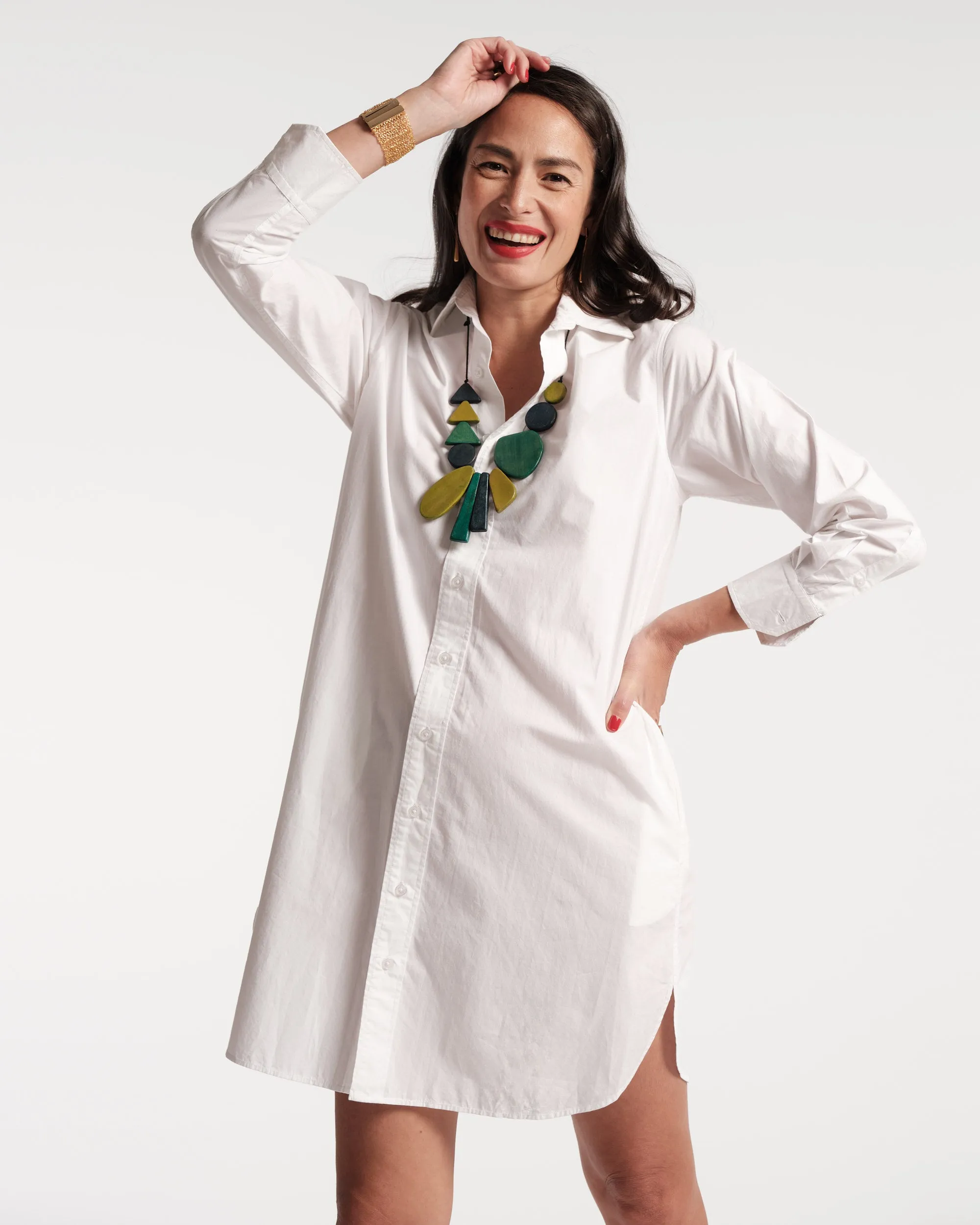 Perfect Shirtdress - White sold by Frances Valentine product image thumbnail 2