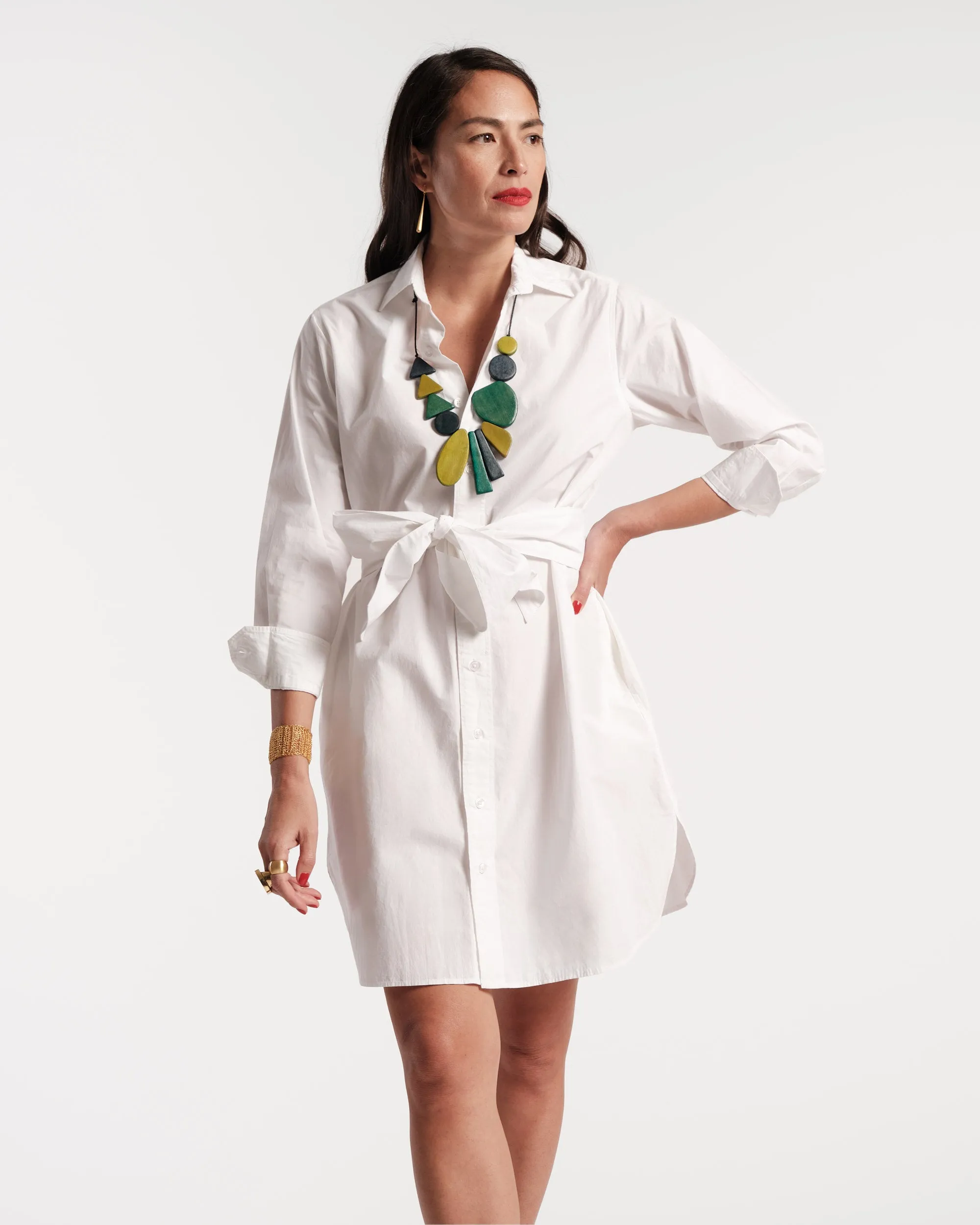 Perfect Shirtdress - White sold by Frances Valentine