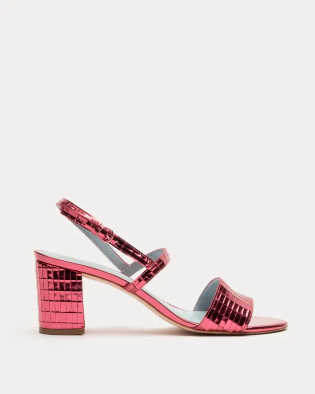 Bettina Disco Sandal - Leather Pink sold by Frances Valentine