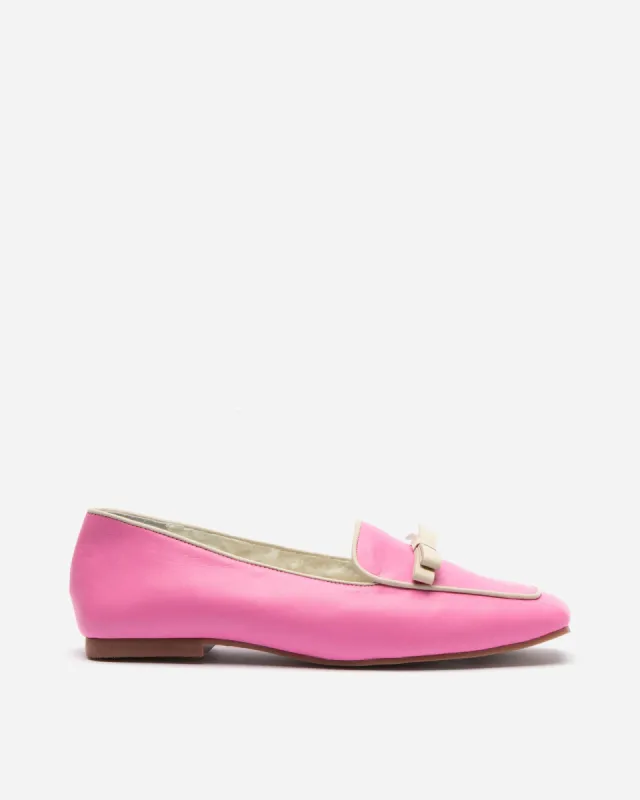 Suzanne Cozy Loafer Nappa Faux Shearling Pink sold by Frances Valentine