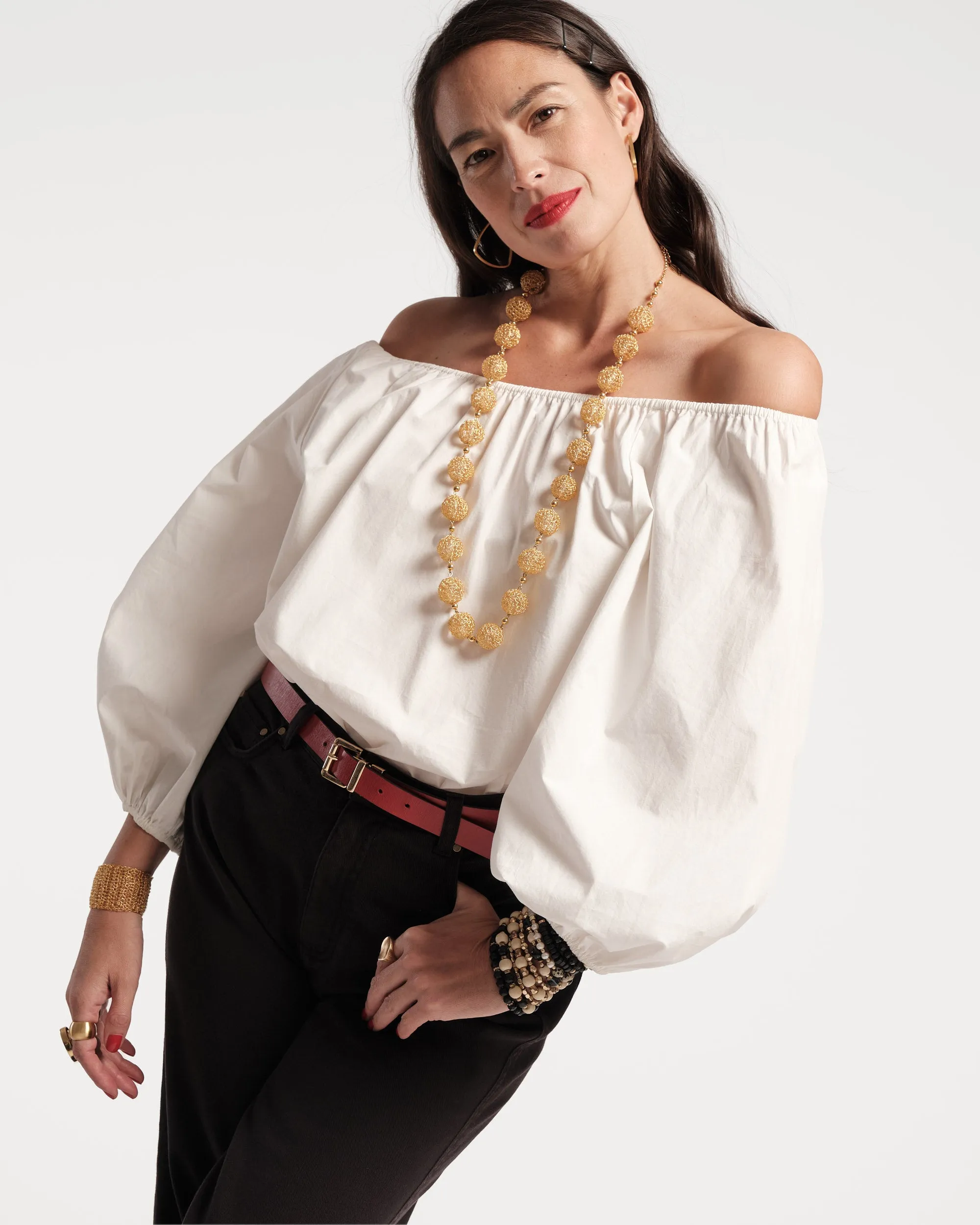 Bliss Top w/Flower White sold by Frances Valentine product image thumbnail 3