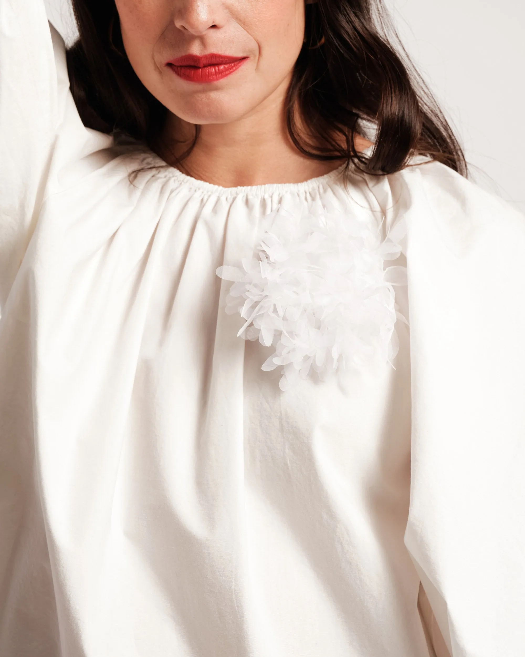 Bliss Top w/Flower White sold by Frances Valentine product image thumbnail 2